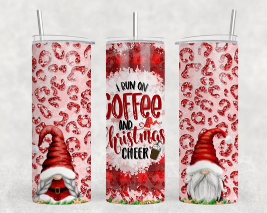 I Run On Coffee And Christmas Cheer Tumbler Wrap