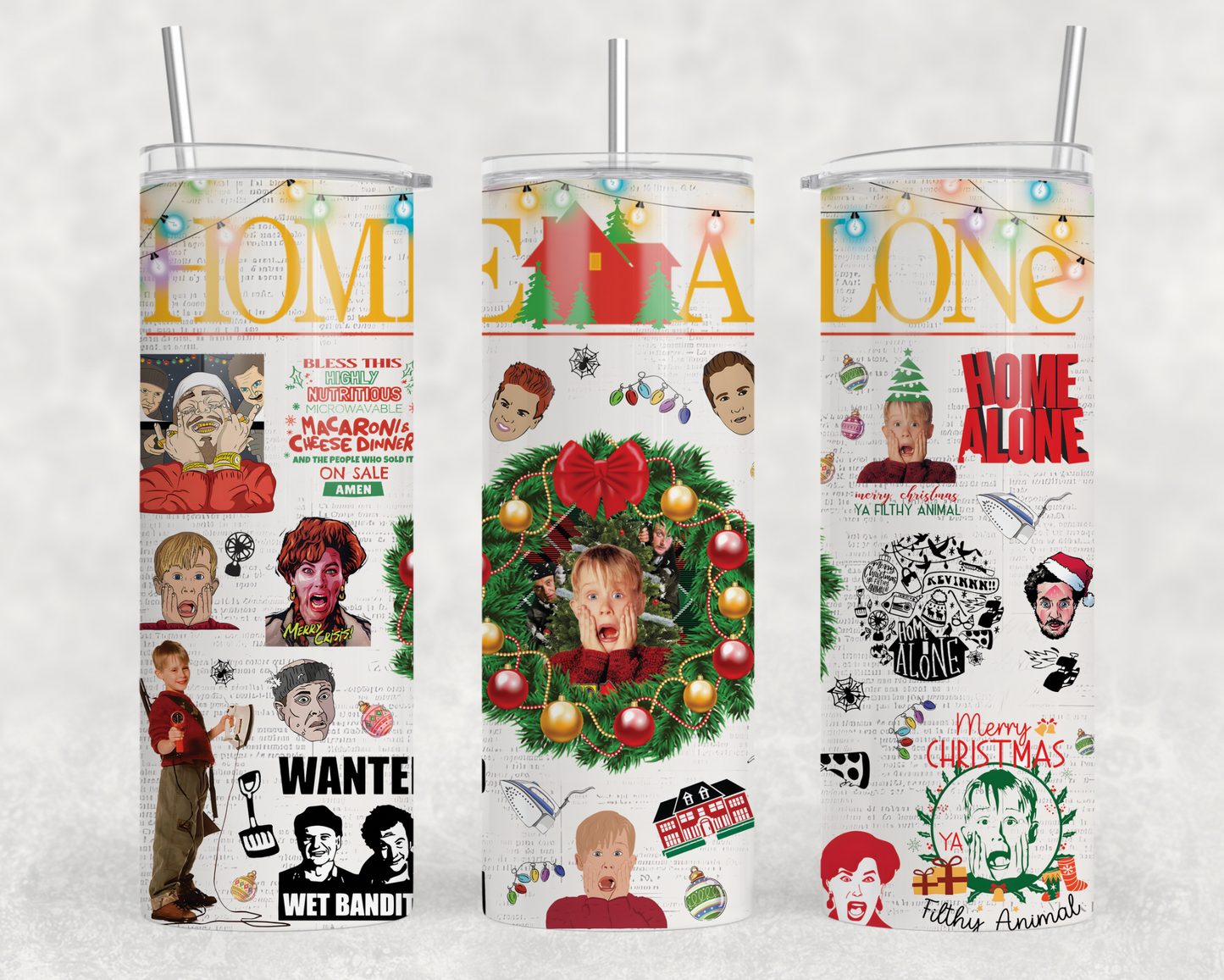 Home Alone Christmas Sublimation Tumbler Wrap
