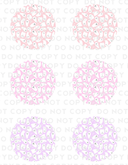 Pastel Ghosts Car Coaster