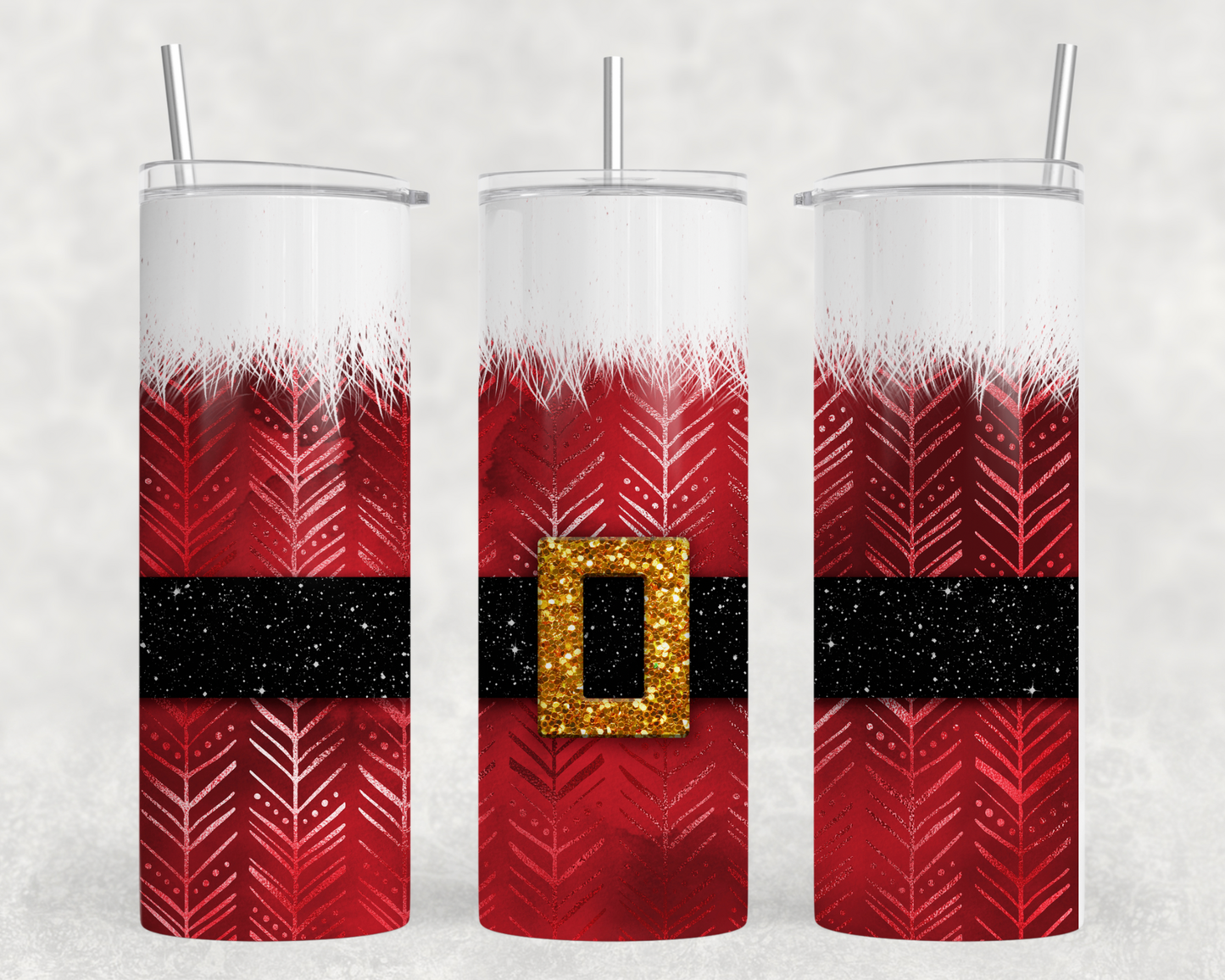 Santa Red Christmas Coat Tumbler Wrap