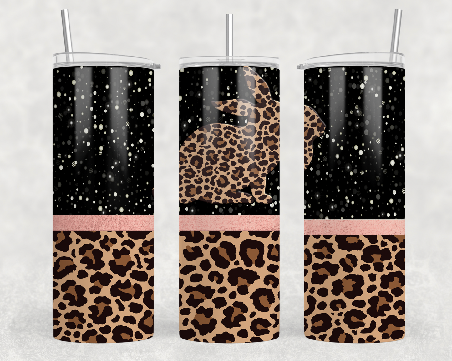 Leopard Bunny Tumbler Wrap