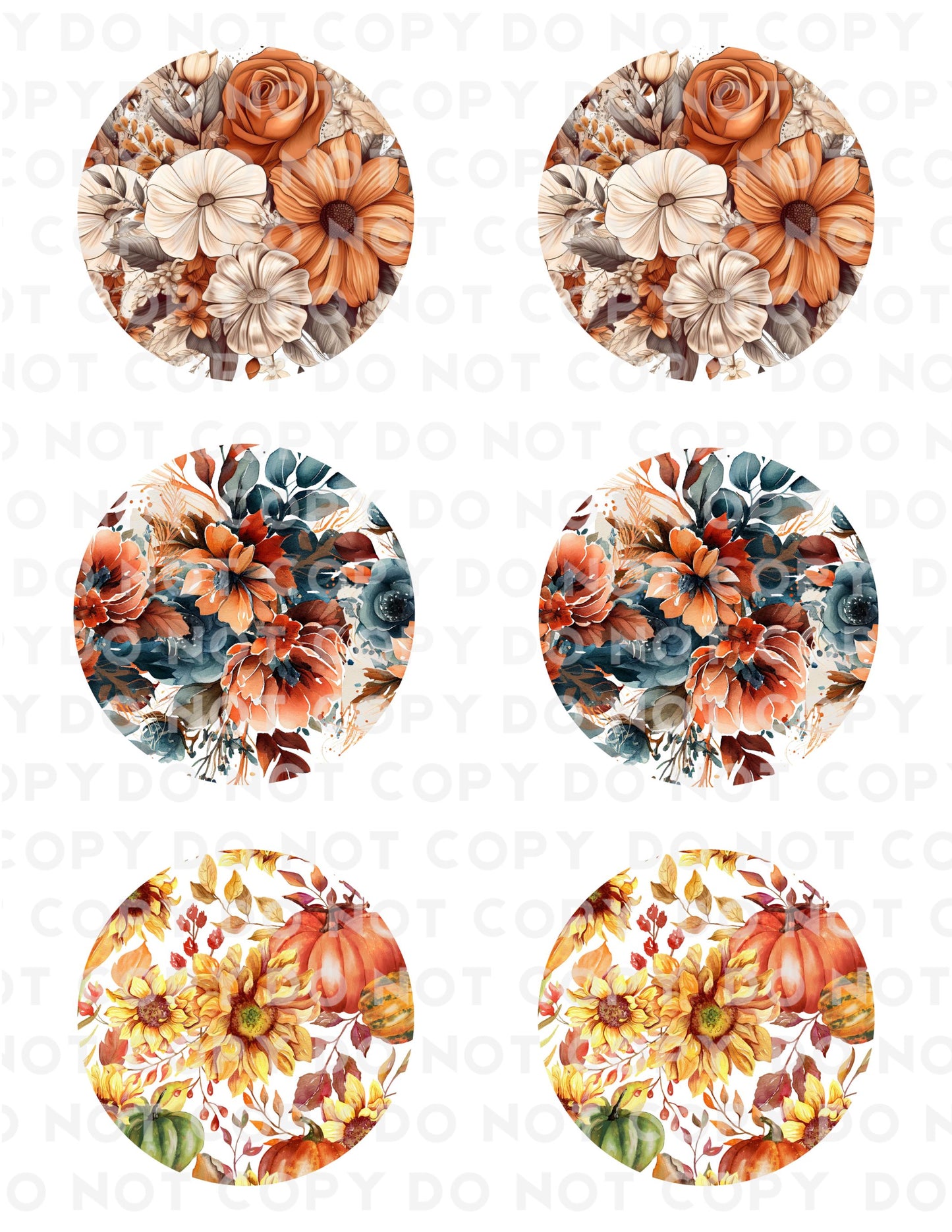 Fall Flowers Car Coaster