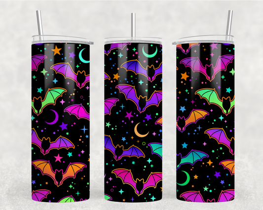 Digital Download - Neon Bats 20oz Tumbler Wrap