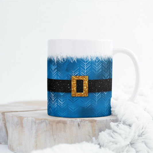 Blue Christmas Coat Mug Wrap