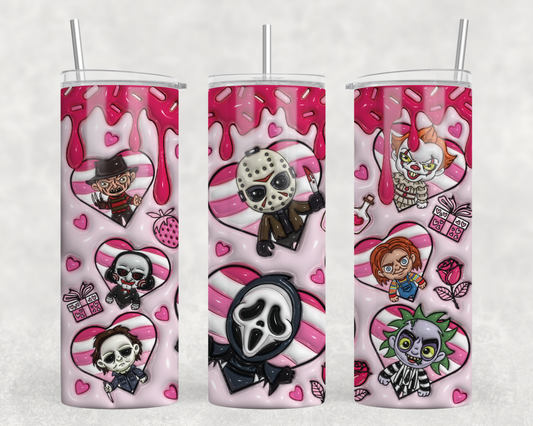 Horror Friends Valentine’s 3D Tumbler Wrap