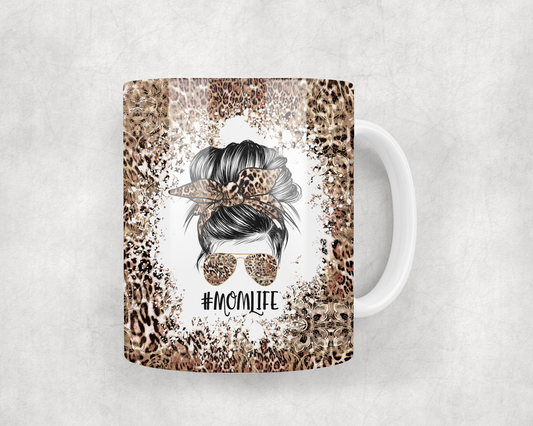 Leopard Lace Mom Life Mug Wrap