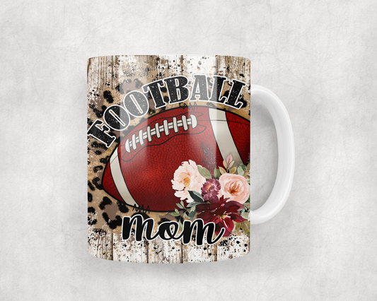 Football Mom Flowers Mug Wrap