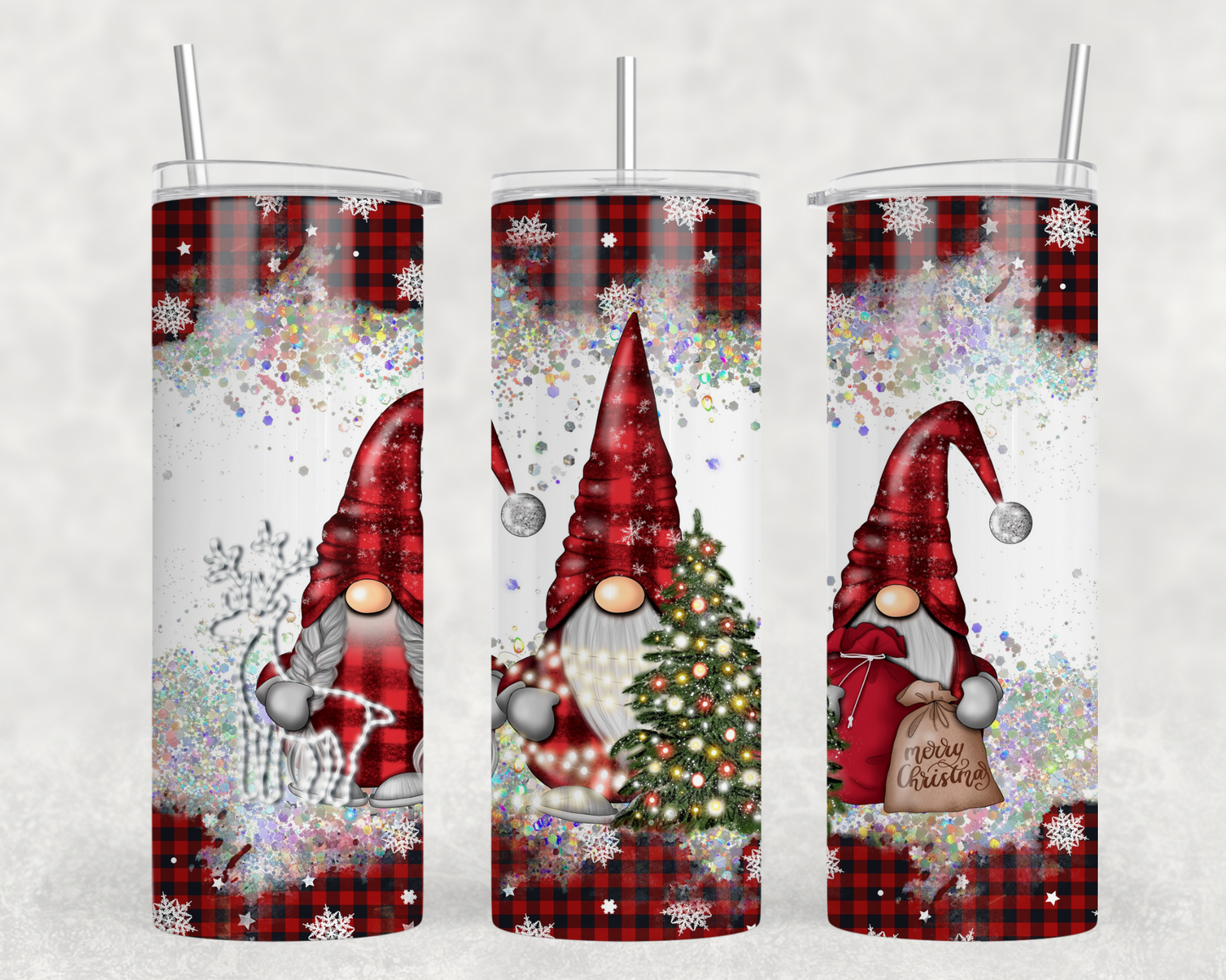 Christmas Gnomes Tumbler Wrap