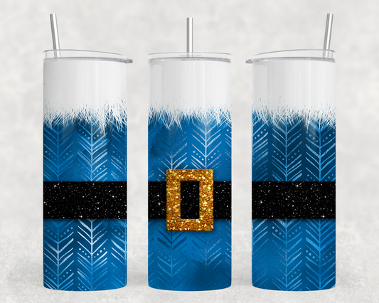 Blue Christmas Coat Tumbler Wrap