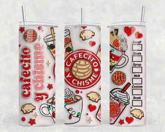 Cafecito Y Christmas Tumbler Wrap