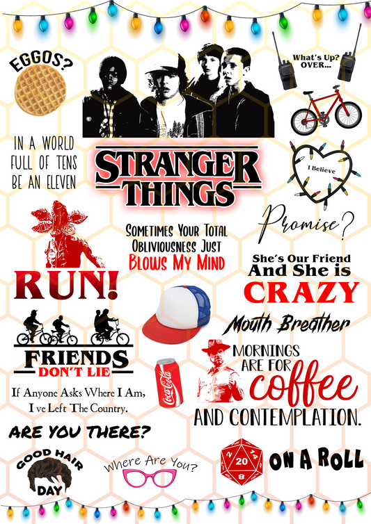 Stranger Things Sublimation Sheet