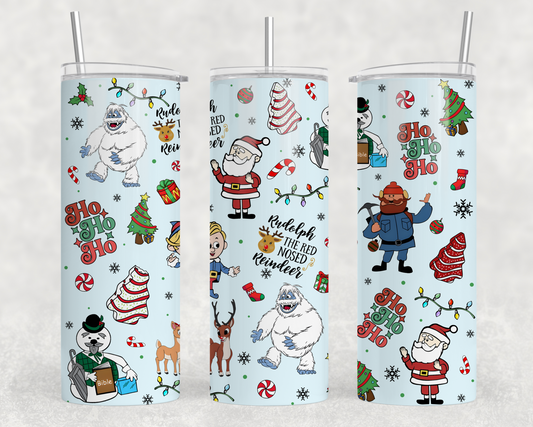 Retro Christmas Sublimation Tumbler Wrap