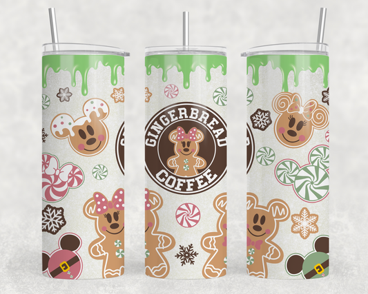 Christmas Gingerbread Coffee Sublimation Tumbler Wrap
