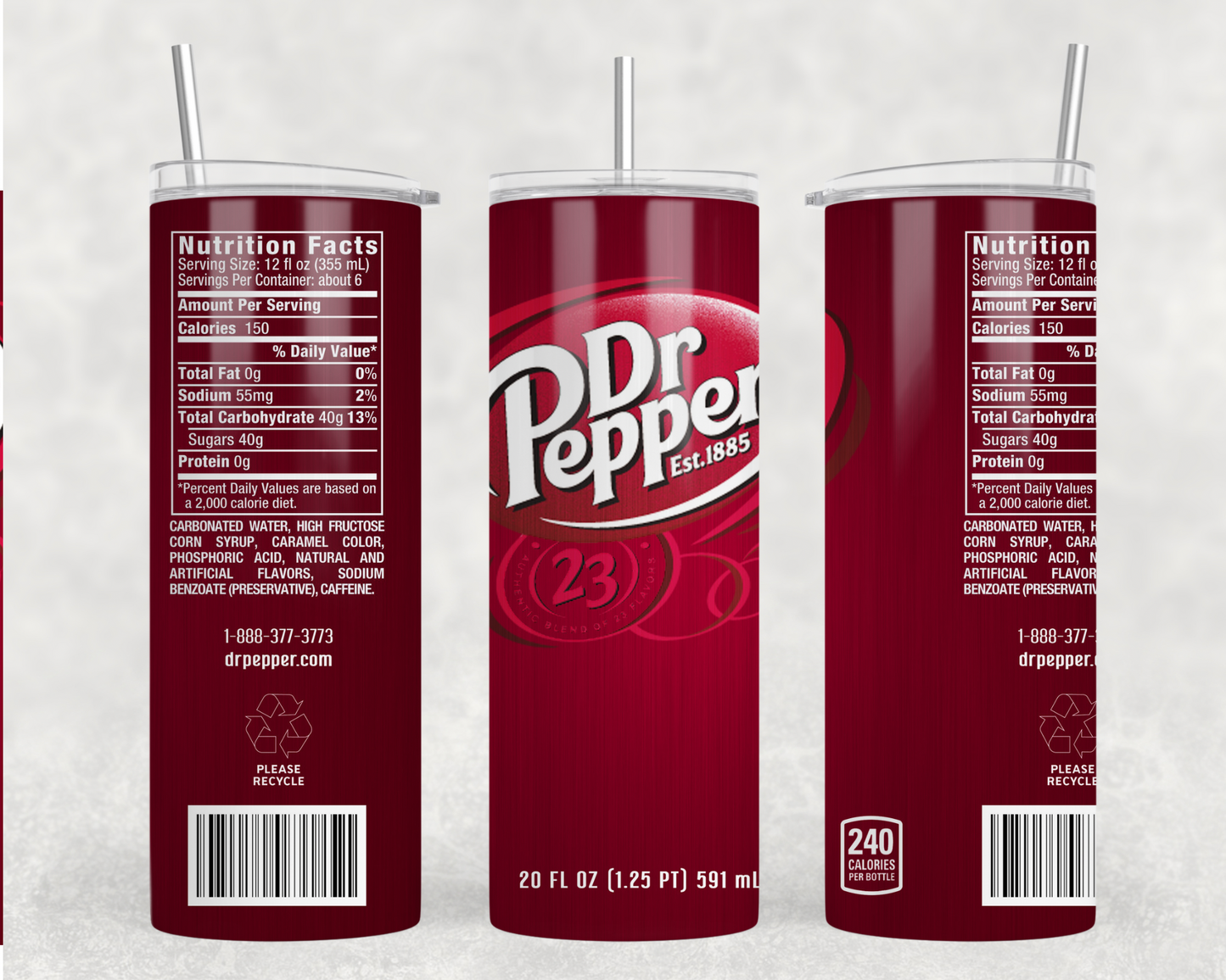 Dr. Pepper Tumbler Wrap