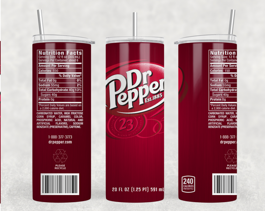 Dr. Pepper Tumbler Wrap