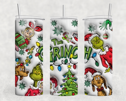 Stole Christmas 3D Tumbler Wrap