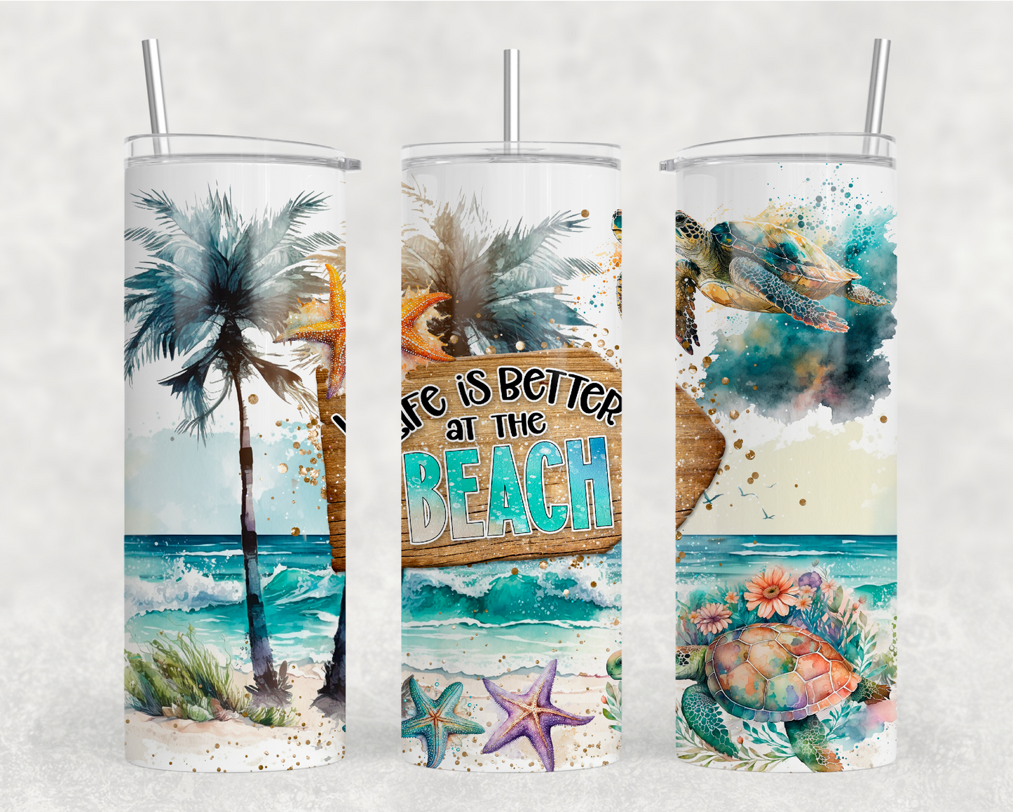 Life Is Better On The Beach Tumbler Wrap