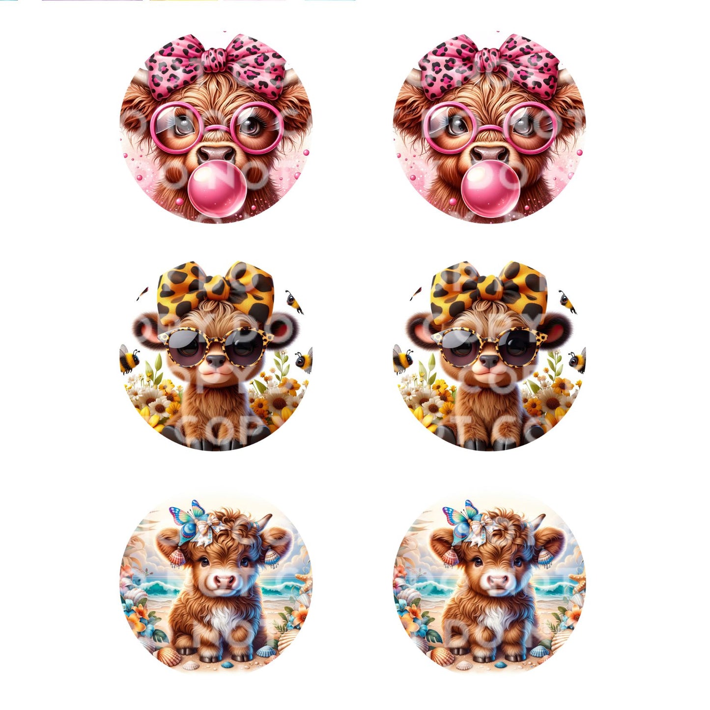 Baby Highland Cow (BCH) Car Coaster