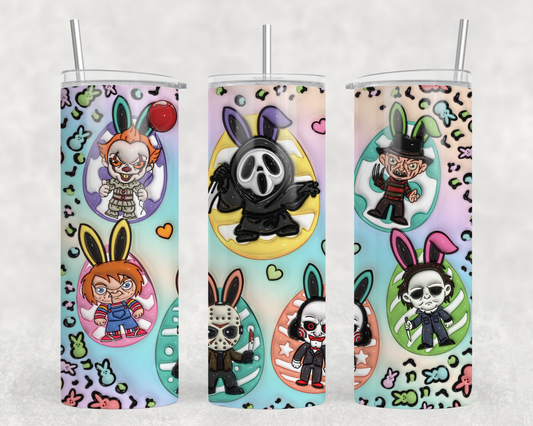 Easter Horror Eggs Tumbler Wrap
