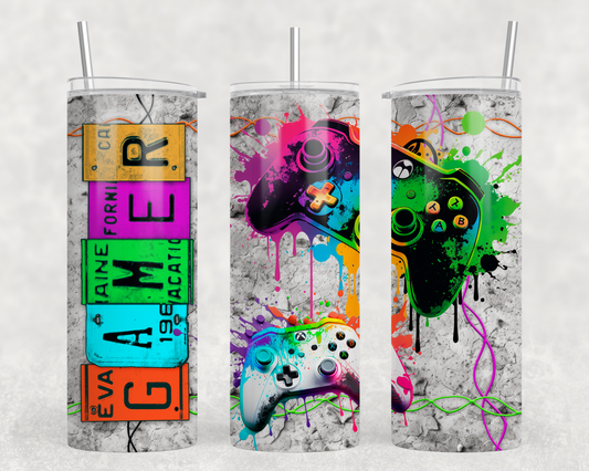 Gamer Watercolor Tumbler Wrap