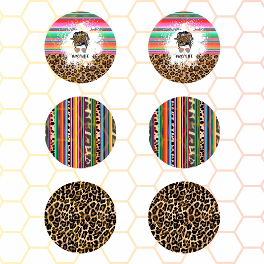Leopard & Serape Car Coaster