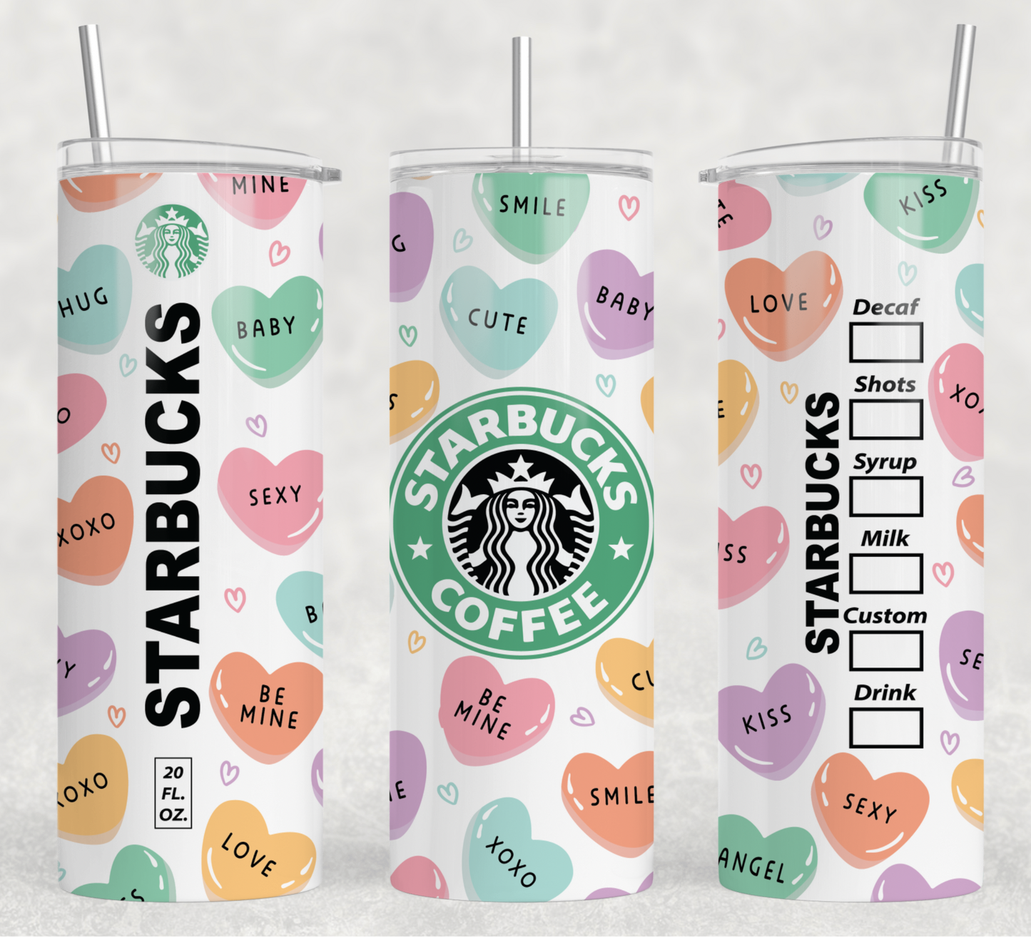SB Conversation Hearts Tumbler Wrap