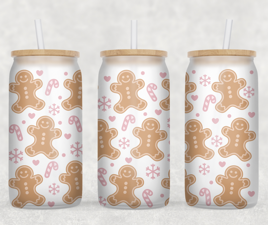 Gingerbread Cookies Glass Can Wrap