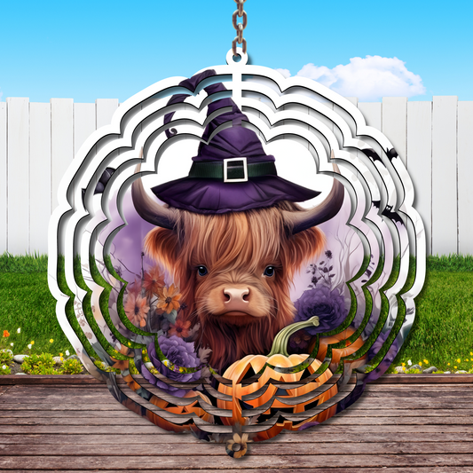 Witchy Heifer Wind Spinner Sublimation Print