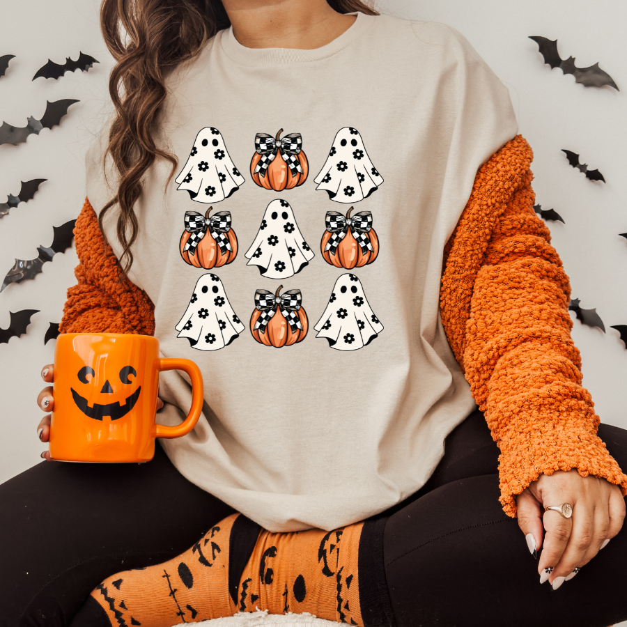 Ghosts & Pumpkins Sublimation Print