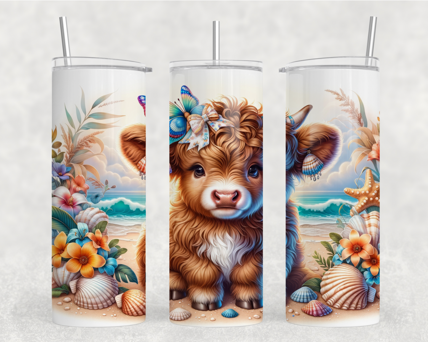 Highland Beach Cow 20oz Tumbler