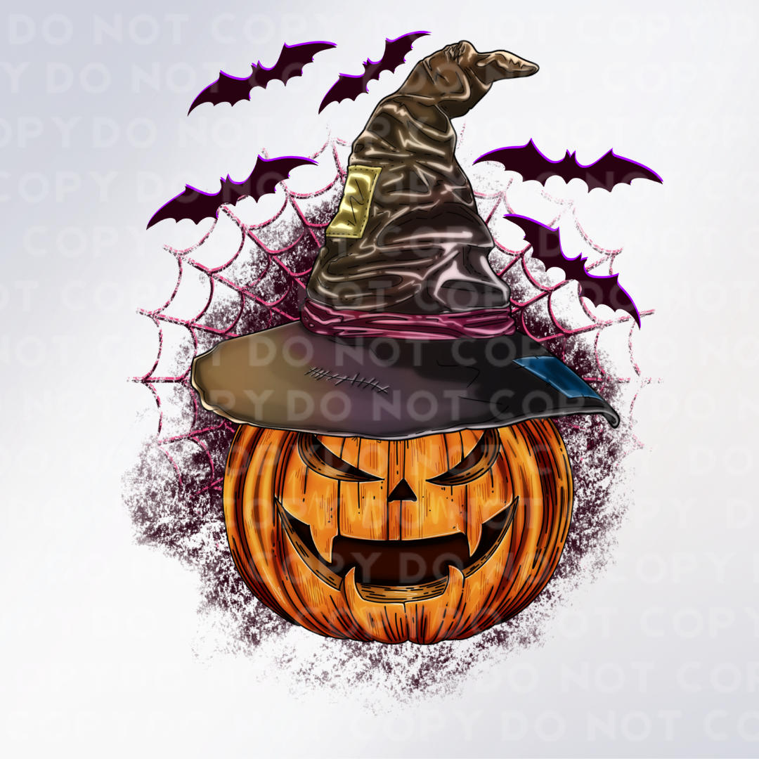 Pumpkin Witch Sublimation Print