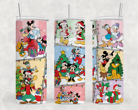 Mouse & Friends Christmas Sublimation Tumbler Wrap