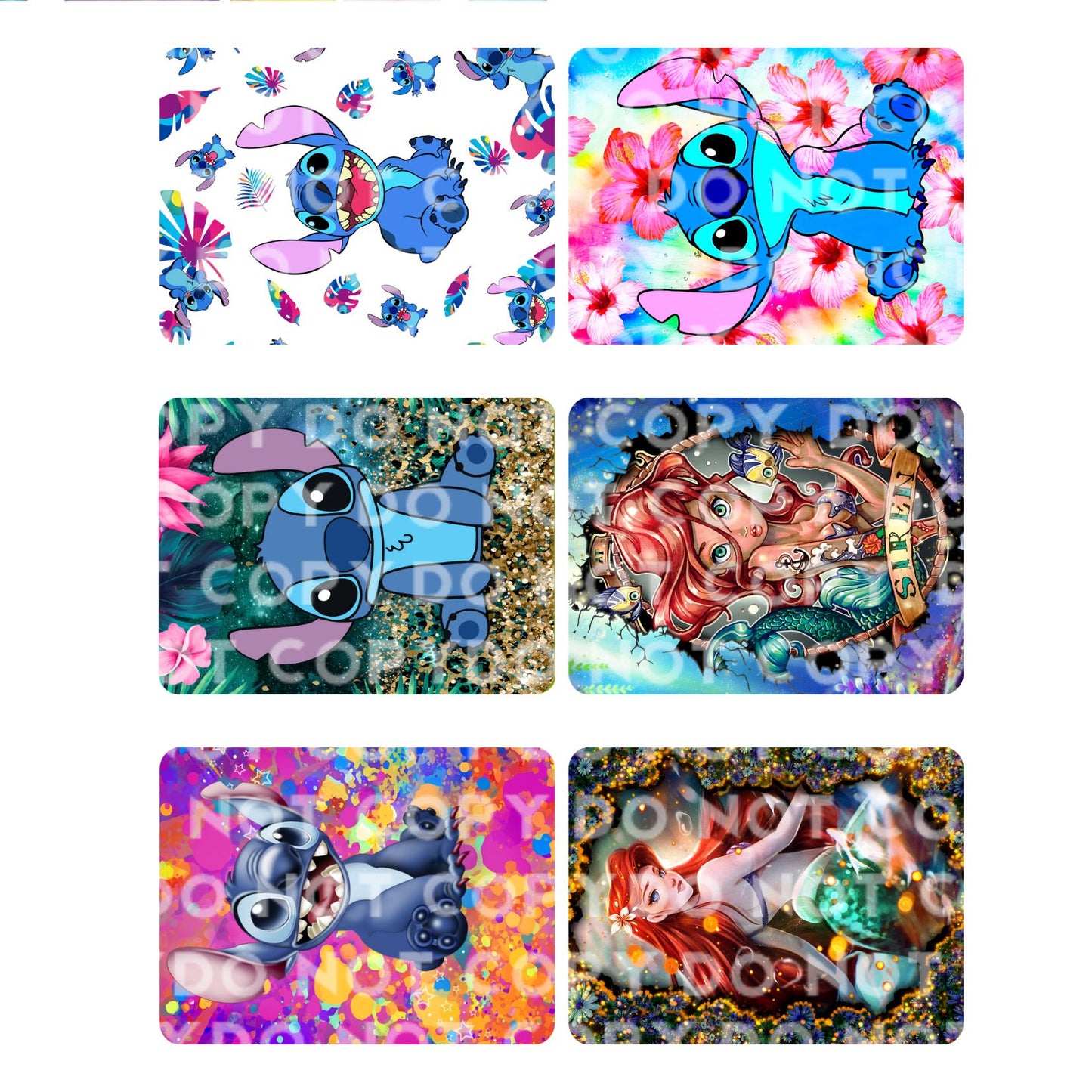 Stitches & Mermaids Car Air Freshener & 4 inch Coaster Sublimation Print