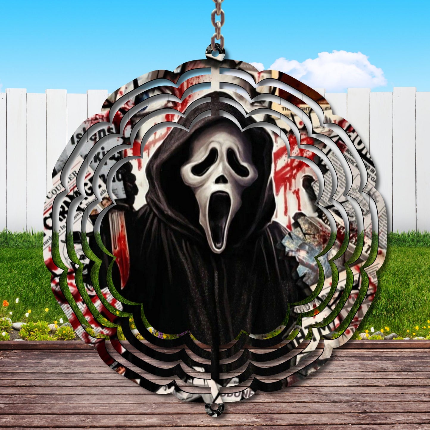 Ghost Face Wind Spinner Sublimation Print