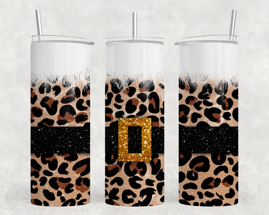 Leopard Christmas Coat Tumbler Wrap