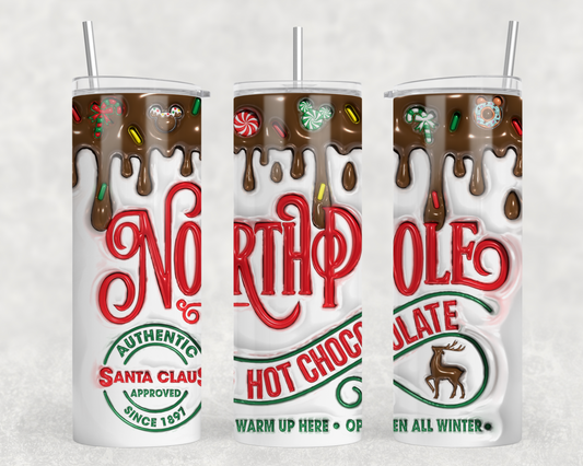3D North Pole Tumbler Wrap