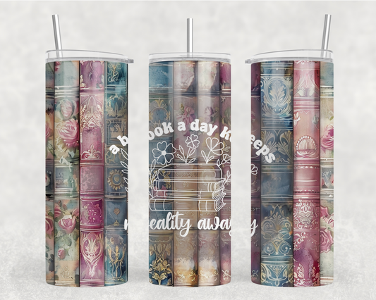 A Book A Day Sublimation Tumbler Wrap