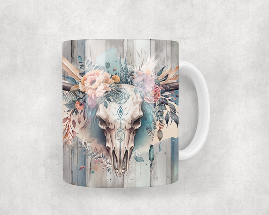 Rustic Boho Bull Mug Wrap