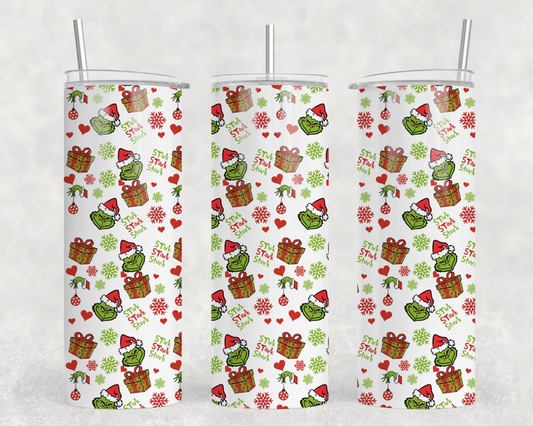 Grinch Christmas Tumbler Wrap