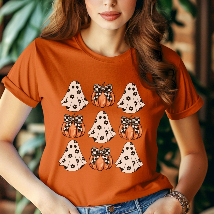 Ghosts & Pumpkins Sublimation Print