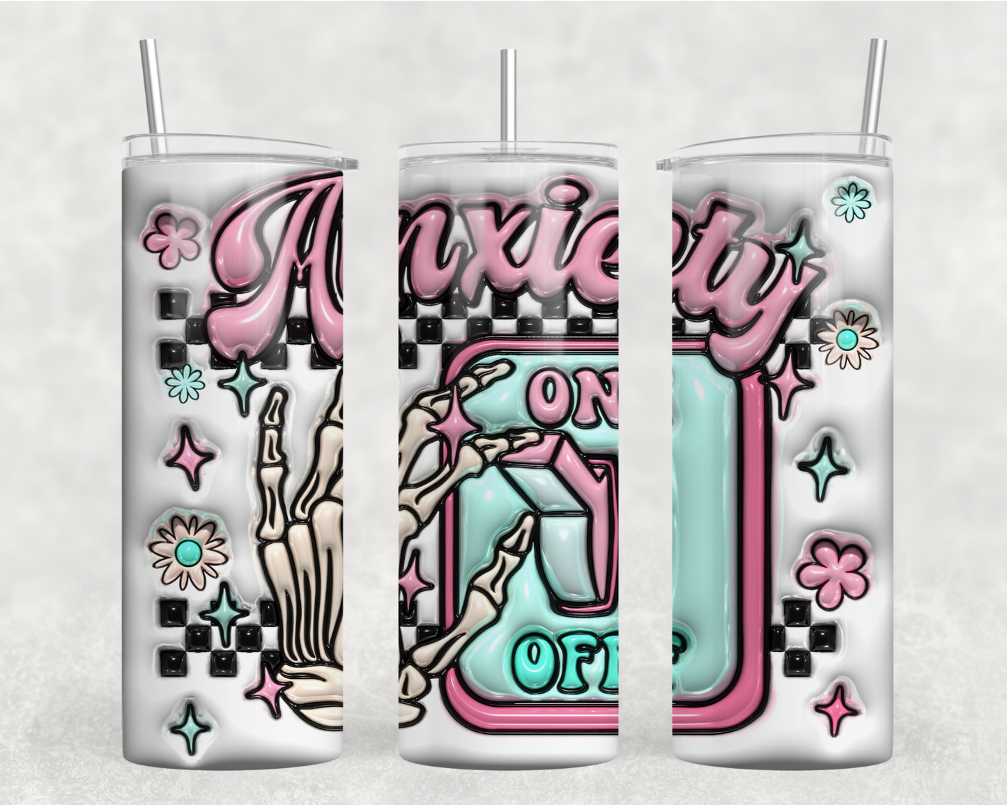 Anxiety On Sublimation Tumbler Wrap