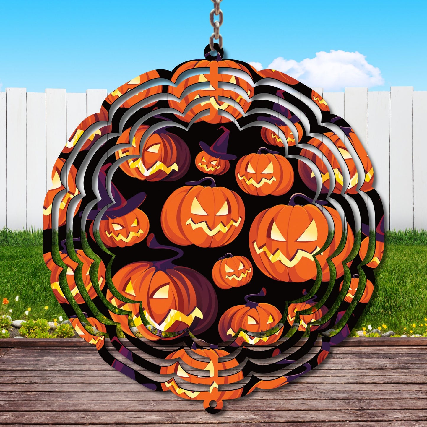 Jack O Lanterns Wind Spinner Sublimation Print