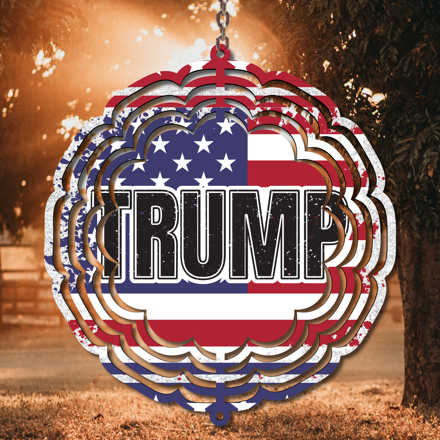 Trump Flag Wind Spinner Sublimation Print