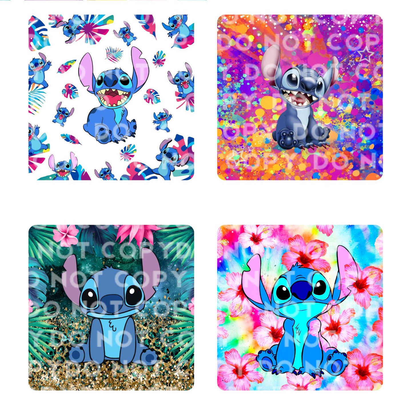 Stitches & Mermaids Car Air Freshener & 4 inch Coaster Sublimation Print