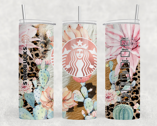 Rose Gold Cactus SB Tumbler Wrap