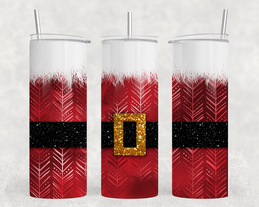 Santa Red Christmas Coat Tumbler Wrap