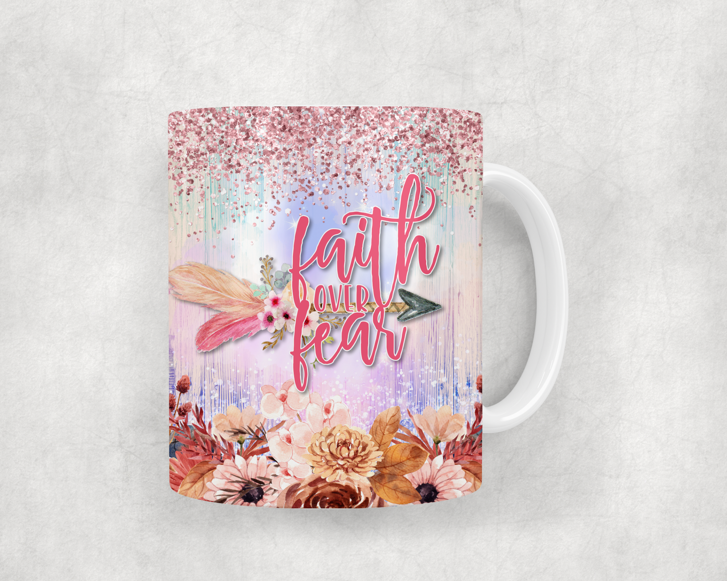 Faith Over Fear Mug Wrap