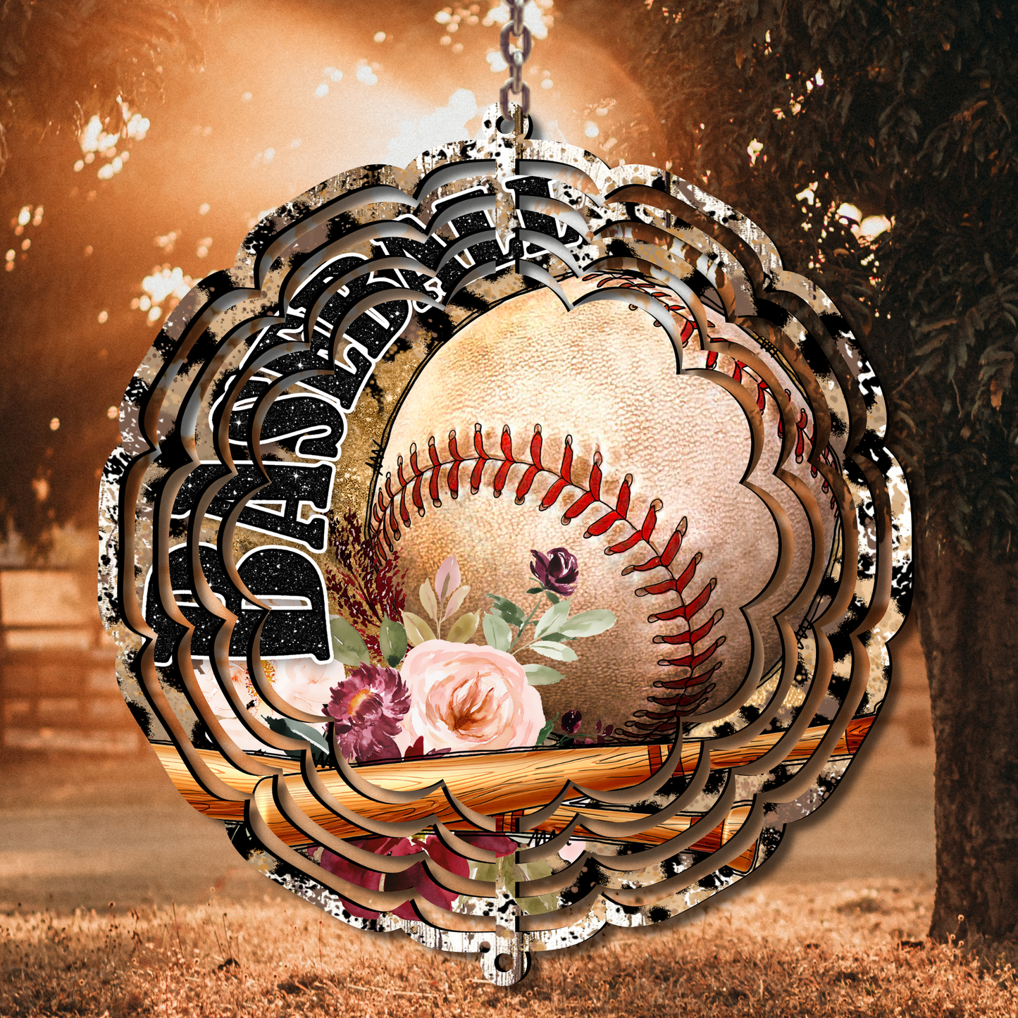 Baseball Wind Spinner