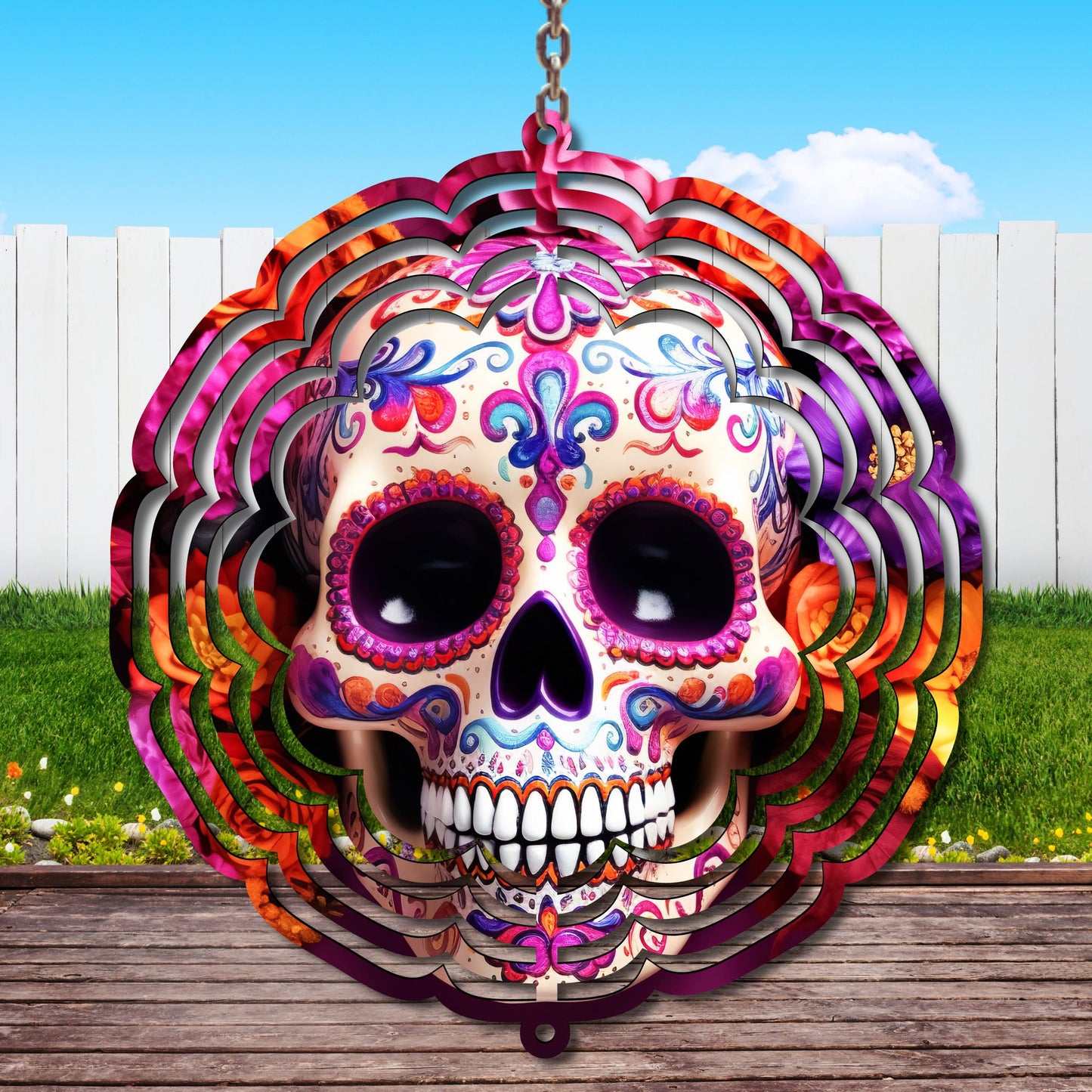 El Día de Muertos, Wind Spinner Sublimation Print