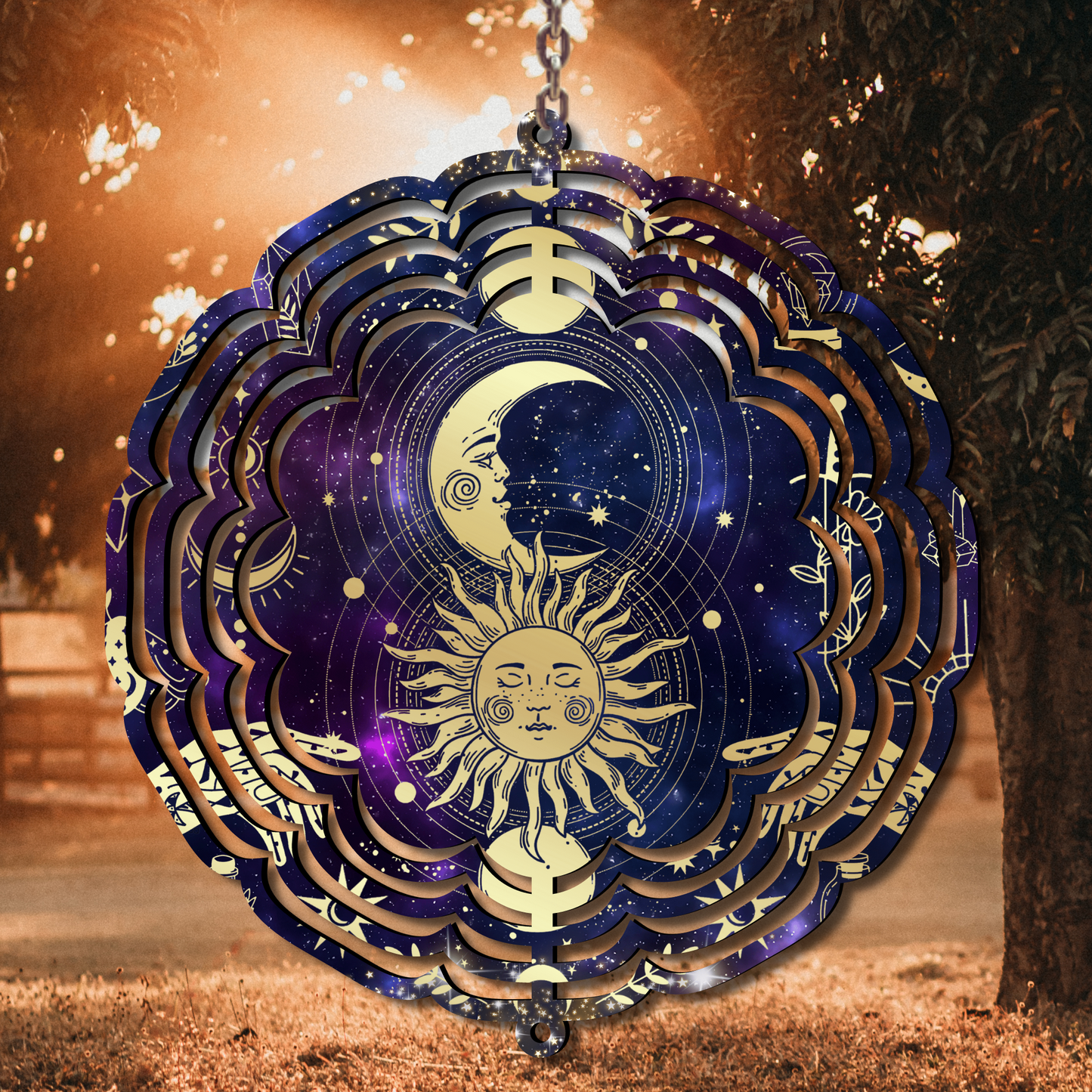 Celestial Moon Wind Spinner